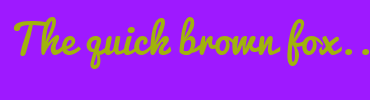 Image with Font Color A1B20D and Background Color 9E19FF